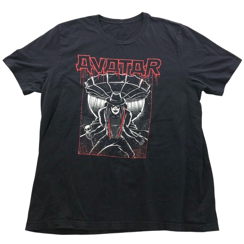Avatar Band Graphic Tee Men's Large Black Crew Neck Short Sleeve Casual